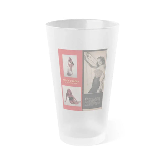 Penny Duncan #61 - [Pages 70 & 71] Pages 1 & 2 of 4 with, 2 Color Pics, 1 B&W Pic+Article from Ho! The Long Mag. For Men Nov. '57 (Vintage Female Icon) Frosted Pint Glass 16oz 16oz Frosted - Go Mug Yourself