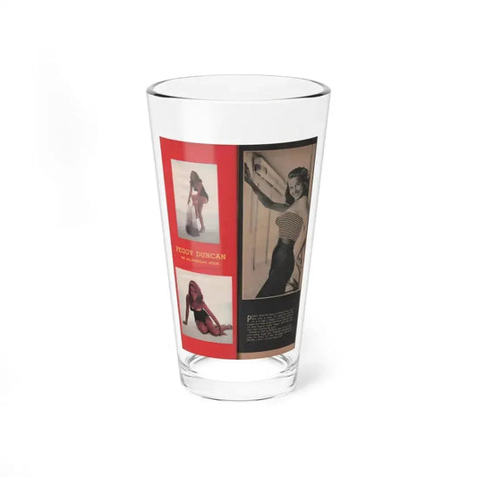 Penny Duncan #61 - [Pages 70 & 71] Pages 1 & 2 of 4 with, 2 Color Pics, 1 B&W Pic+Article from Ho! The Long Mag. For Men Nov. '57 (Vintage Female Icon) Pint Glass 16oz 16oz - Go Mug Yourself