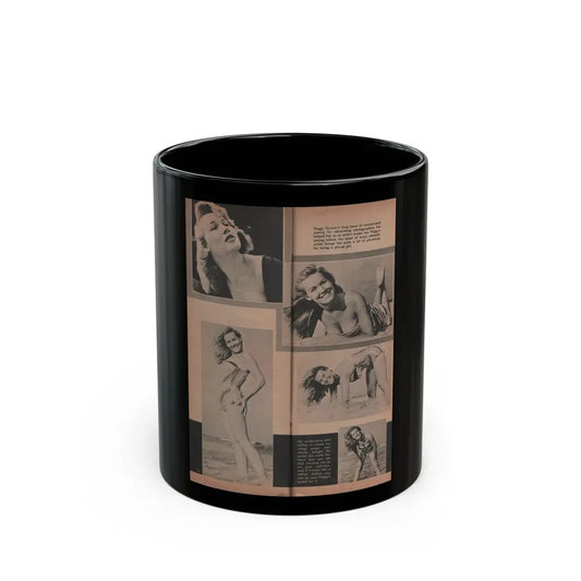 Penny Duncan #62 - [Pages 72 & 73] Pages 3 & 4 of 4 with, 5 B&W Photos & Captions from Ho! The Long Mag. For Men Nov. '57 (Vintage Female Icon) Black Coffee Mug 11oz - Go Mug Yourself