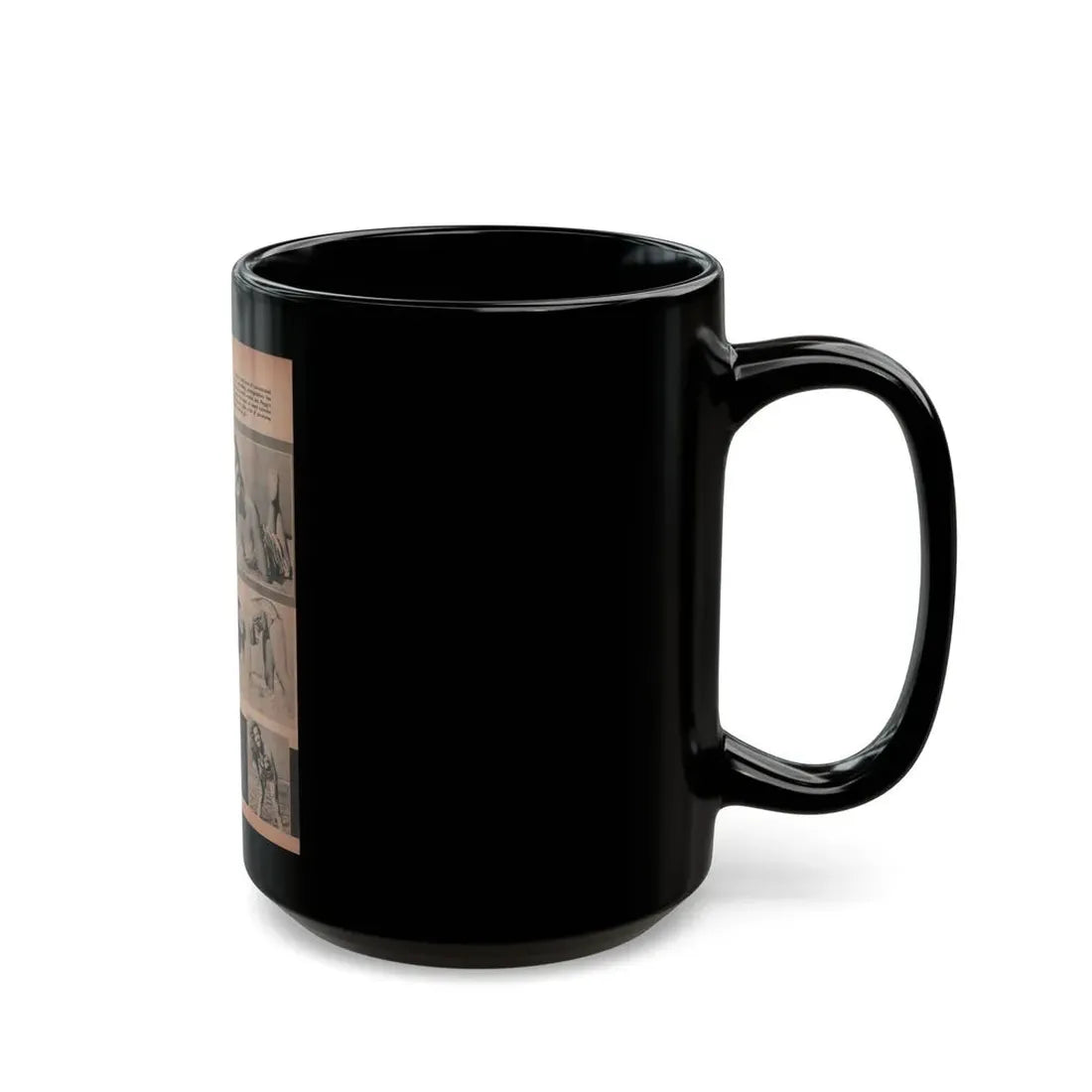Penny Duncan #62 - [Pages 72 & 73] Pages 3 & 4 of 4 with, 5 B&W Photos & Captions from Ho! The Long Mag. For Men Nov. '57 (Vintage Female Icon) Black Coffee Mug - Go Mug Yourself
