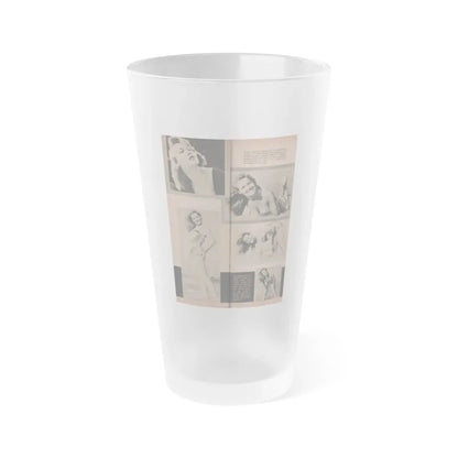Penny Duncan #62 - [Pages 72 & 73] Pages 3 & 4 of 4 with, 5 B&W Photos & Captions from Ho! The Long Mag. For Men Nov. '57 (Vintage Female Icon) Frosted Pint Glass 16oz 16oz Frosted - Go Mug Yourself