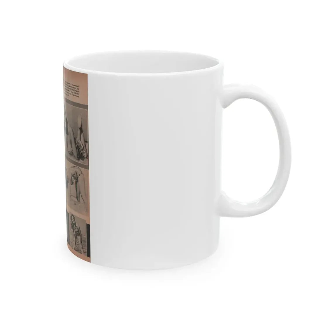 Penny Duncan #62 - [Pages 72 & 73] Pages 3 & 4 of 4 with, 5 B&W Photos & Captions from Ho! The Long Mag. For Men Nov. '57 (Vintage Female Icon) White Coffee Mug - Go Mug Yourself