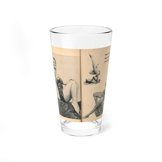 Penny Duncan #66 - [Pages 78 & 79] Pages 5 & 6 of 7 Featuring, Penny+3 B&W Photos & Caption on from BRIEF Digest Mag. Jan. '55 (Vintage Female Icon) Pint Glass 16oz 16oz - Go Mug Yourself