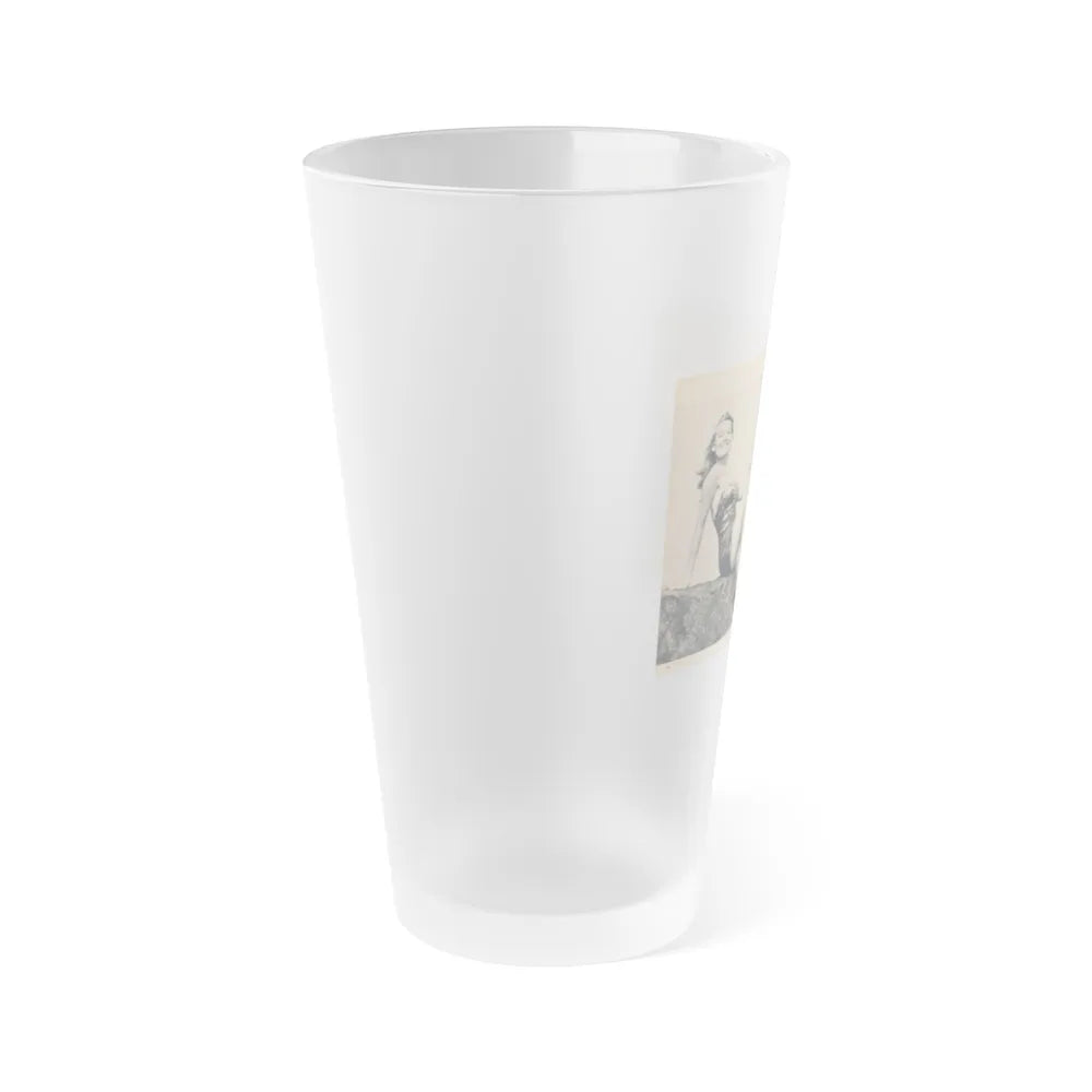Penny Duncan #66 - [Pages 78 & 79] Pages 5 & 6 of 7 Featuring, Penny+3 B&W Photos & Caption on from BRIEF Digest Mag. Jan. '55 (Vintage Female Icon) Frosted Pint Glass 16oz-Go Mug Yourself