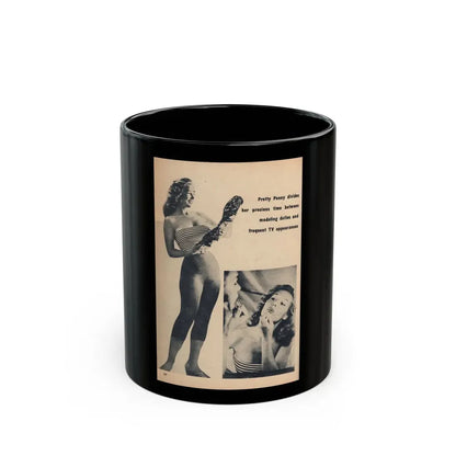 Penny Duncan #67 - [Pages 80] Pages 7 of 7 Featuring, Penny+2 B&W Photos & Caption on from BRIEF Digest Mag. Jan. '55 (Vintage Female Icon) Black Coffee Mug 11oz - Go Mug Yourself