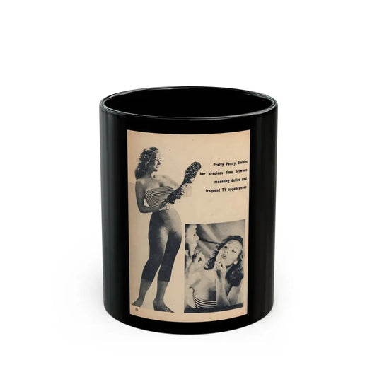 Penny Duncan #67 - [Pages 80] Pages 7 of 7 Featuring, Penny+2 B&W Photos & Caption on from BRIEF Digest Mag. Jan. '55 (Vintage Female Icon) Black Coffee Mug 11oz - Go Mug Yourself