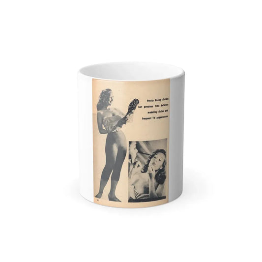 Penny Duncan #67 - [Pages 80] Pages 7 of 7 Featuring, Penny+2 B&W Photos & Caption on from BRIEF Digest Mag. Jan. '55 (Vintage Female Icon) Color Changing Mug 11oz 11oz - Go Mug Yourself