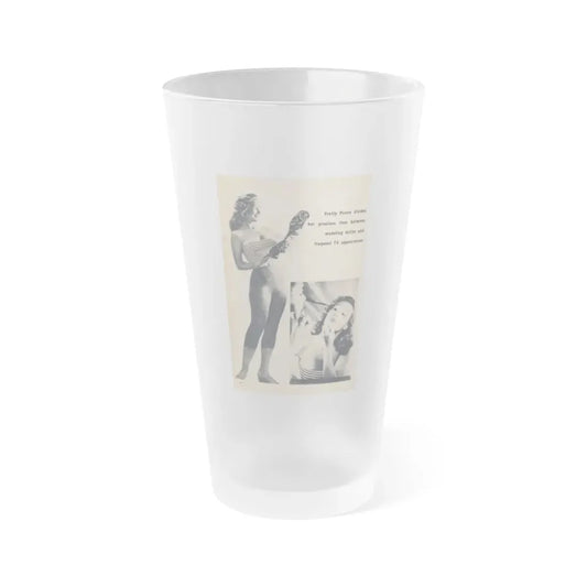Penny Duncan #67 - [Pages 80] Pages 7 of 7 Featuring, Penny+2 B&W Photos & Caption on from BRIEF Digest Mag. Jan. '55 (Vintage Female Icon) Frosted Pint Glass 16oz 16oz Frosted - Go Mug Yourself