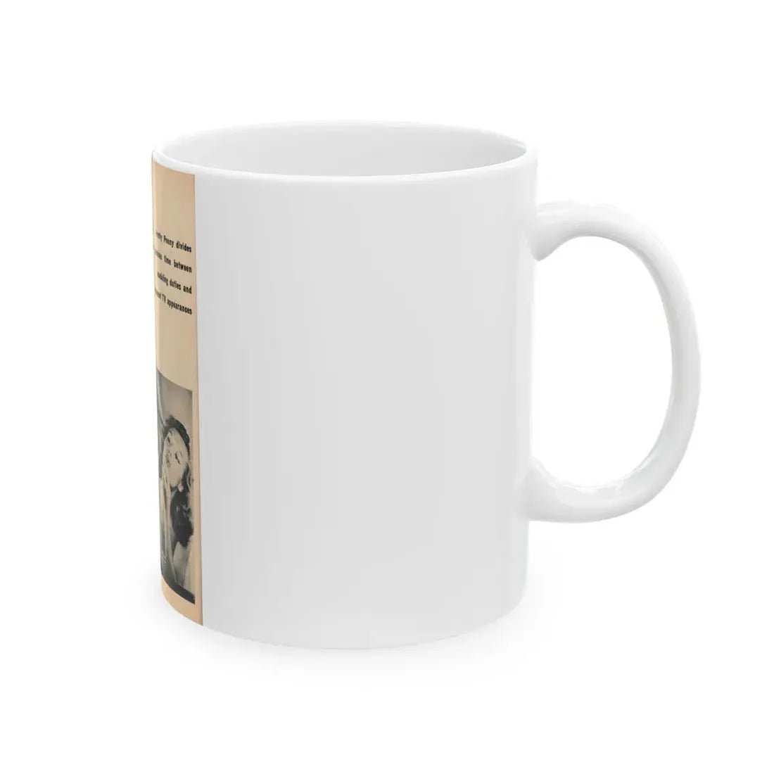 Penny Duncan #67 - [Pages 80] Pages 7 of 7 Featuring, Penny+2 B&W Photos & Caption on from BRIEF Digest Mag. Jan. '55 (Vintage Female Icon) White Coffee Mug - Go Mug Yourself
