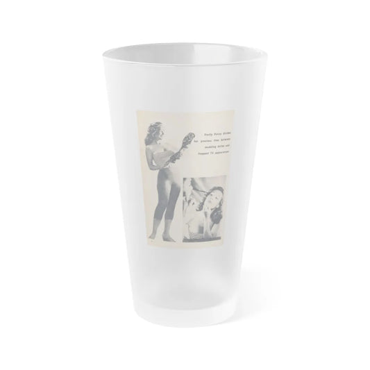 Penny Duncan #67 - [Pages 80] Pages 7 of 7 Featuring, Penny+2 B&W Photos & Caption on from BRIEF Digest Mag. Jan. '55 (Vintage Female Icon) Frosted Pint Glass 16oz-16oz-Frosted-Go Mug Yourself