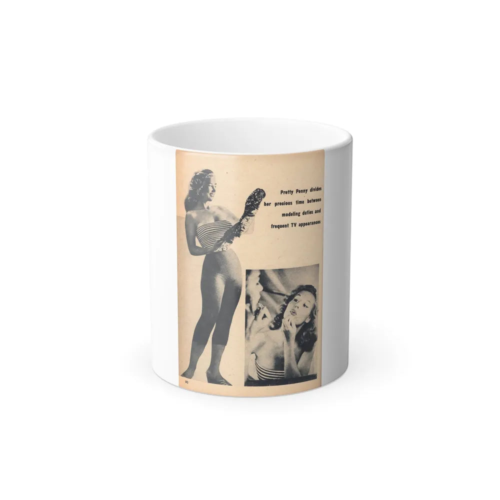 Penny Duncan #67 - [Pages 80] Pages 7 of 7 Featuring, Penny+2 B&W Photos & Caption on from BRIEF Digest Mag. Jan. '55 (Vintage Female Icons) Color Changing Mug 11oz-11oz-Go Mug Yourself