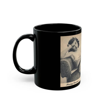 Penny Duncan #69 - 1 Page & 1 B&W Photo of Penny from EYE Digest Mag. Nov. '54 Featuring 25 of America's Sexiest Pin-Ups Section (Vintage Female Icon) Black Coffee Mug - Go Mug Yourself