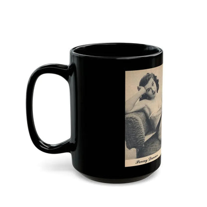 Penny Duncan #69 - 1 Page & 1 B&W Photo of Penny from EYE Digest Mag. Nov. '54 Featuring 25 of America's Sexiest Pin-Ups Section (Vintage Female Icon) Black Coffee Mug - Go Mug Yourself