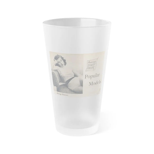Penny Duncan #69 - 1 Page & 1 B&W Photo of Penny from EYE Digest Mag. Nov. '54 Featuring 25 of America's Sexiest Pin-Ups Section (Vintage Female Icon) Frosted Pint Glass 16oz-16oz-Frosted-Go Mug Yourself