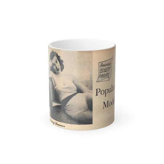 Penny Duncan #69 - 1 Page & 1 B&W Photo of Penny from EYE Digest Mag. Nov. '54 Featuring 25 of America's Sexiest Pin-Ups Section (Vintage Female Icons) Color Changing Mug 11oz-11oz-Go Mug Yourself