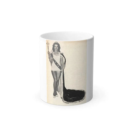 Penny Duncan #70 - [Pages 42] 1 small cropped B&W Miss America Title Pin-Up Photo from REAL FOR MEN Mag. Jan. '53 (Vintage Female Icon) Color Changing Mug 11oz 11oz - Go Mug Yourself