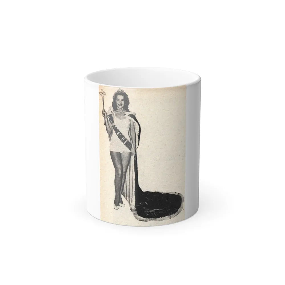 Penny Duncan #70 - [Pages 42] 1 small cropped B&W Miss America Title Pin-Up Photo from REAL FOR MEN Mag. Jan. '53 (Vintage Female Icons) Color Changing Mug 11oz-11oz-Go Mug Yourself