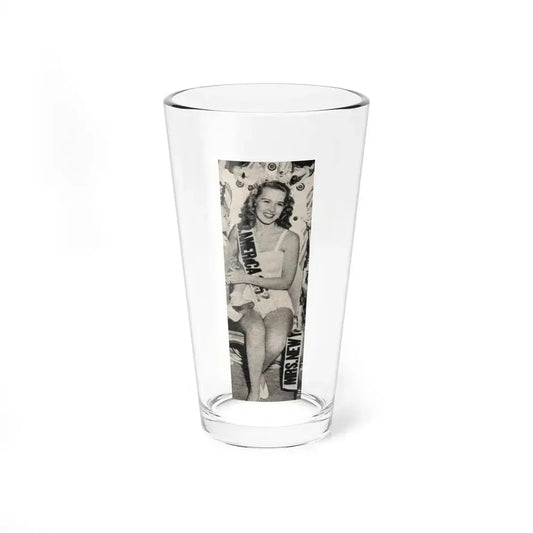 Penny Duncan #71 - [Pages 42] 1 small cropped B&W Miss America Title Pin-Up Photo from REAL FOR MEN Mag. Jan. '53 (Vintage Female Icon) Pint Glass 16oz 16oz - Go Mug Yourself