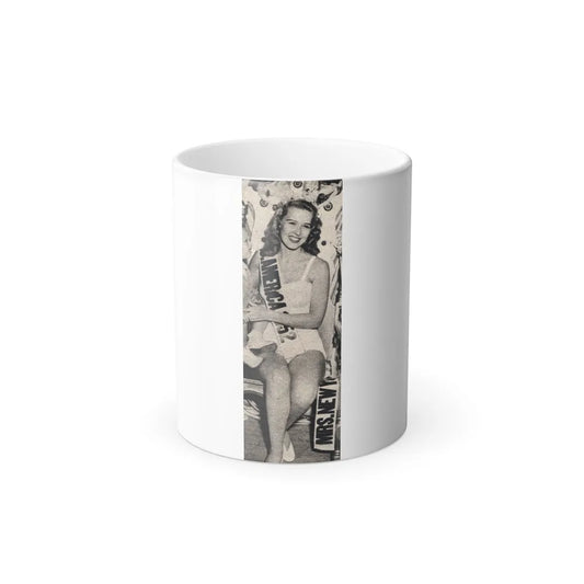 Penny Duncan #71 - [Pages 42] 1 small cropped B&W Miss America Title Pin-Up Photo from REAL FOR MEN Mag. Jan. '53 (Vintage Female Icons) Color Changing Mug 11oz-11oz-Go Mug Yourself