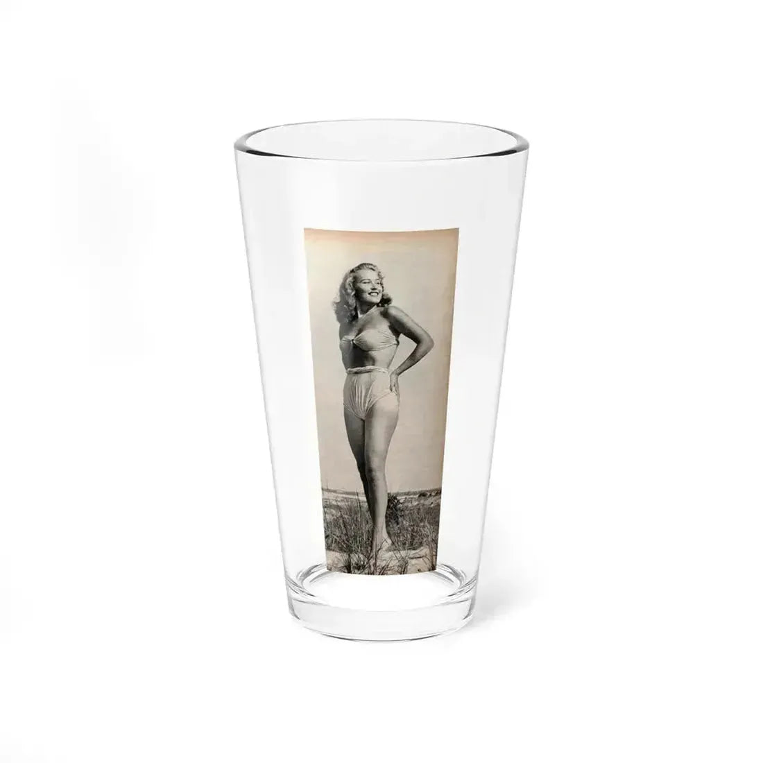 Penny Duncan #72 - [Pages 43] 1 large cropped B&W Pin-Up Photo from REAL FOR MEN Mag. Jan. '53 (Vintage Female Icon) Pint Glass 16oz 16oz - Go Mug Yourself