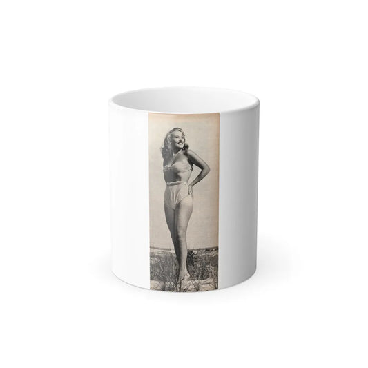 Penny Duncan #72 - [Pages 43] 1 large cropped B&W Pin-Up Photo from REAL FOR MEN Mag. Jan. '53 (Vintage Female Icons) Color Changing Mug 11oz-11oz-Go Mug Yourself