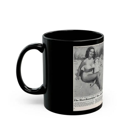 Penny Duncan #76 - [Pages 22 & 23] Featuring, Penny 3 Photos, 2 Captions & Brief Article from AMERICAN BEAUTIES Mag. Nov. '52 (Vintage Female Icon) Black Coffee Mug - Go Mug Yourself