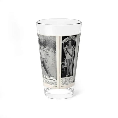 Penny Duncan #76 - [Pages 22 & 23] Featuring, Penny 3 Photos, 2 Captions & Brief Article from AMERICAN BEAUTIES Mag. Nov. '52 (Vintage Female Icon) Pint Glass 16oz 16oz - Go Mug Yourself