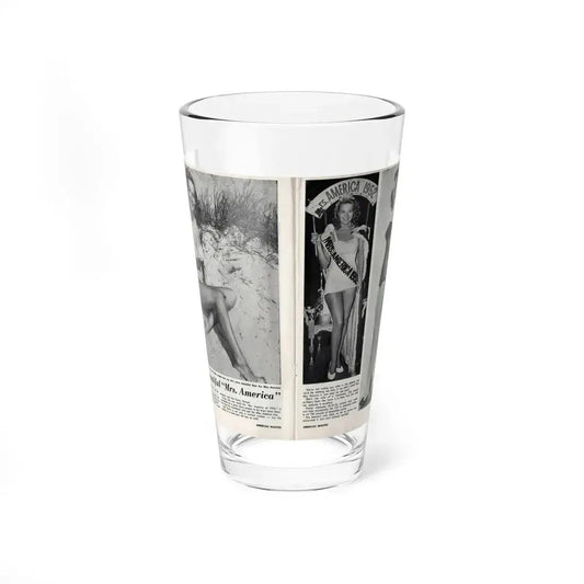 Penny Duncan #76 - [Pages 22 & 23] Featuring, Penny 3 Photos, 2 Captions & Brief Article from AMERICAN BEAUTIES Mag. Nov. '52 (Vintage Female Icon) Pint Glass 16oz 16oz - Go Mug Yourself