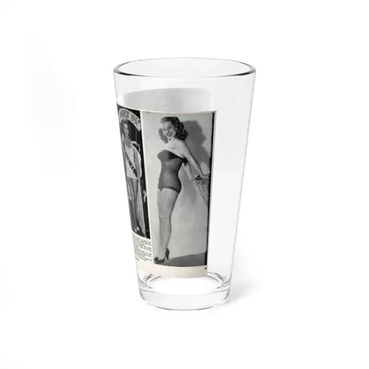 Penny Duncan #76 - [Pages 22 & 23] Featuring, Penny 3 Photos, 2 Captions & Brief Article from AMERICAN BEAUTIES Mag. Nov. '52 (Vintage Female Icon) Pint Glass 16oz - Go Mug Yourself