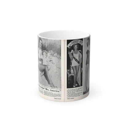 Penny Duncan #76 - [Pages 22 & 23] Featuring, Penny 3 Photos, 2 Captions & Brief Article from AMERICAN BEAUTIES Mag. Nov. '52 (Vintage Female Icons) Color Changing Mug 11oz-11oz-Go Mug Yourself