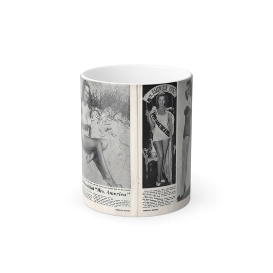 Penny Duncan #76 - [Pages 22 & 23] Featuring, Penny 3 Photos, 2 Captions & Brief Article from AMERICAN BEAUTIES Mag. Nov. '52 (Vintage Female Icons) Color Changing Mug 11oz-11oz-Go Mug Yourself