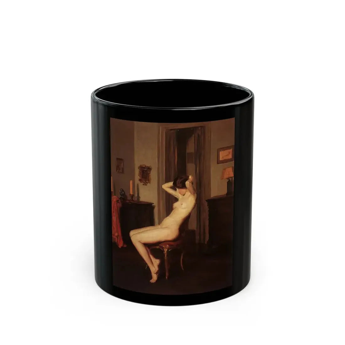 Penrhyn Stanlaws (1877-1957) Olive Thomas modeled in the nude - 1915 - Black Coffee Mug 11oz - Go Mug Yourself