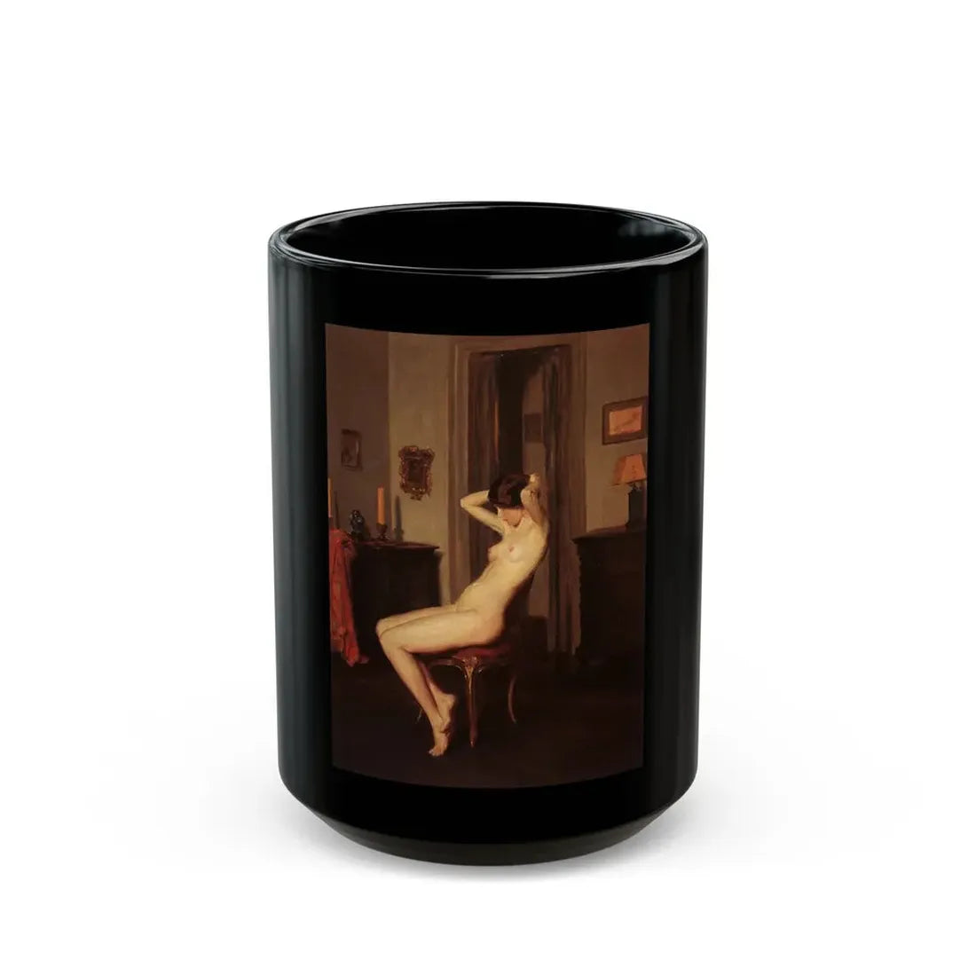 Penrhyn Stanlaws (1877-1957) Olive Thomas modeled in the nude - 1915 - Black Coffee Mug 15oz - Go Mug Yourself