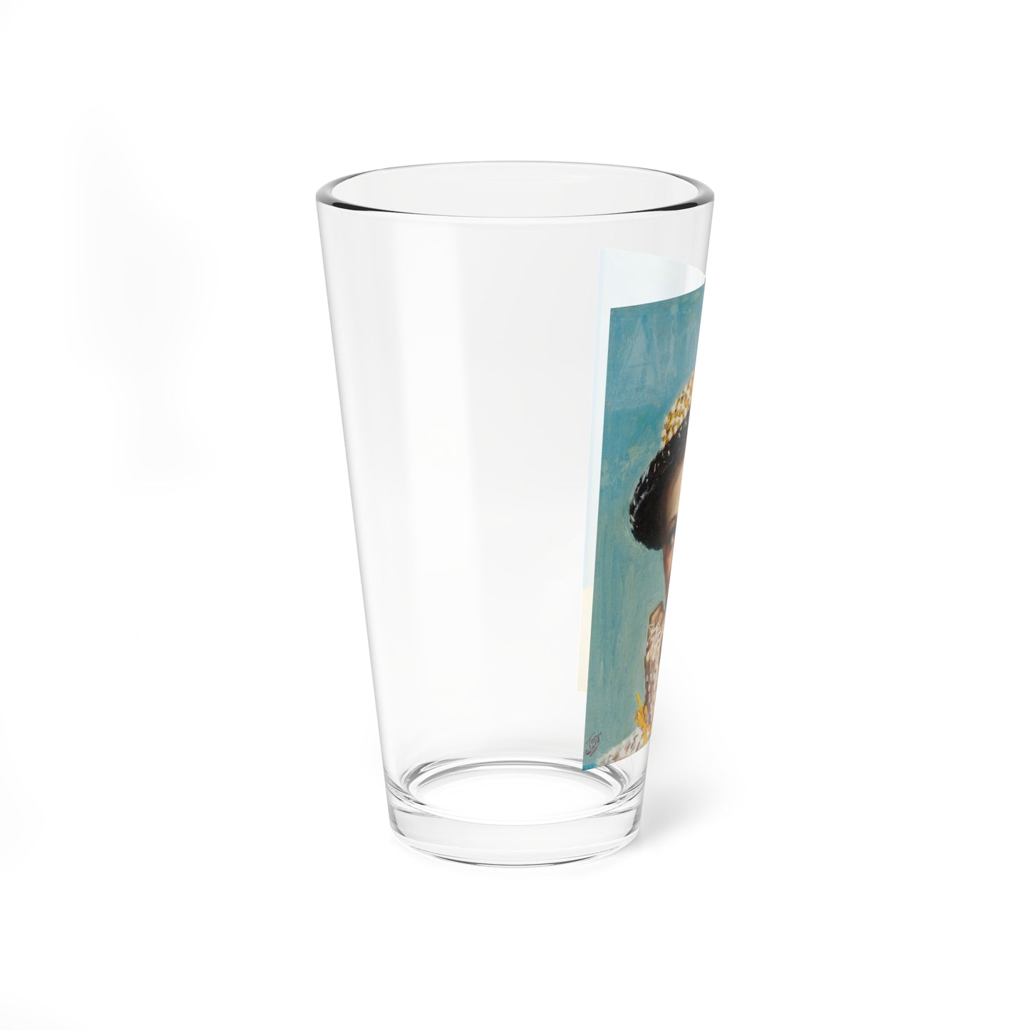 Pensive Beauty, cover illustration for American Weekly (Magazine Illustration) Pint Glass 16oz-Go Mug Yourself