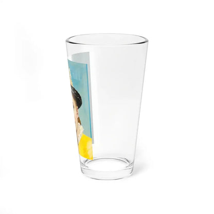 Pensive Beauty, cover illustration for American Weekly (Magazine Illustration) Pint Glass 16oz - Go Mug Yourself