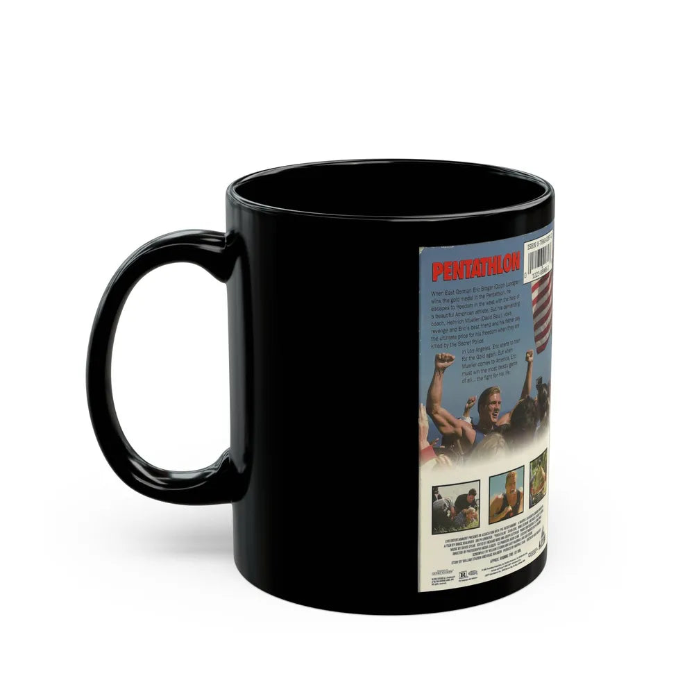 PENTATHLON DOLPH LUNDGREN (VHS COVER) - Black Coffee Mug-Go Mug Yourself