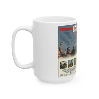 PENTATHLON DOLPH LUNDGREN (VHS COVER) - White Coffee Mug-Go Mug Yourself