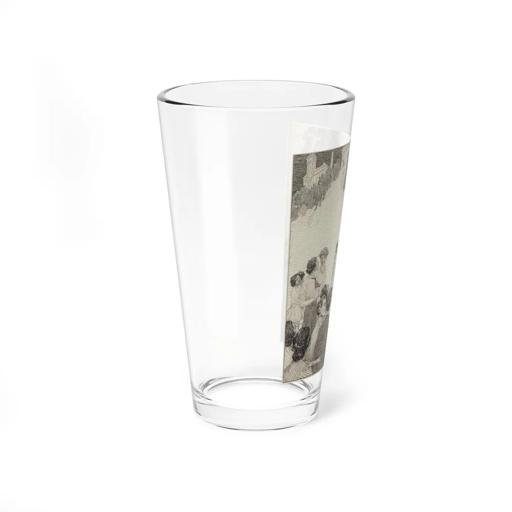 People Ascending Stairway (Magazine Illustration) Pint Glass 16oz-Go Mug Yourself