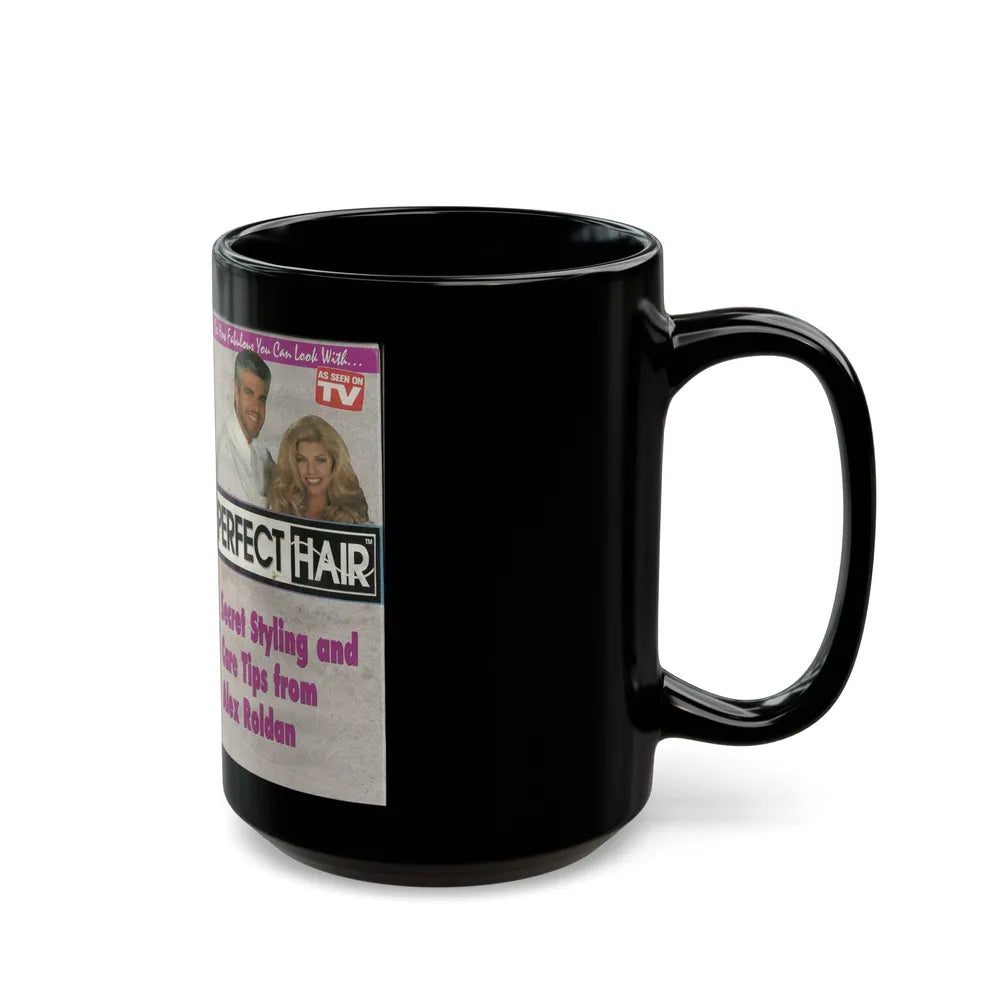 PERFECT HAIR (VHS COVER) - Black Coffee Mug-Go Mug Yourself