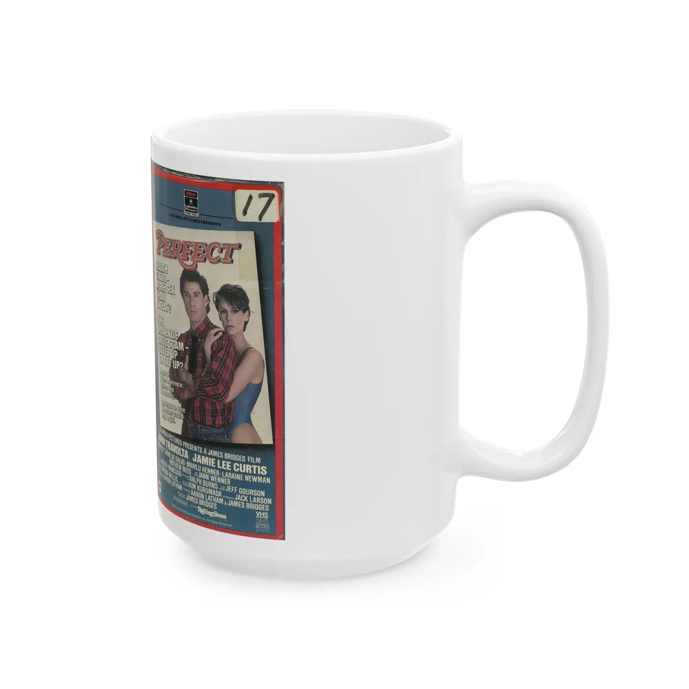 PERFECT JOHN TRAVOLTA JAMIE LEE CURTIS (VHS COVER) - White Coffee Mug-Go Mug Yourself