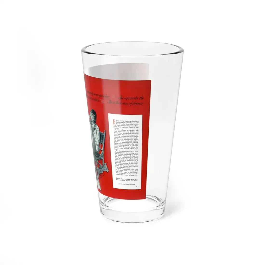 Period Piece, Good Housekeeping, April 1949 (Magazine Illustration) Pint Glass 16oz - Go Mug Yourself