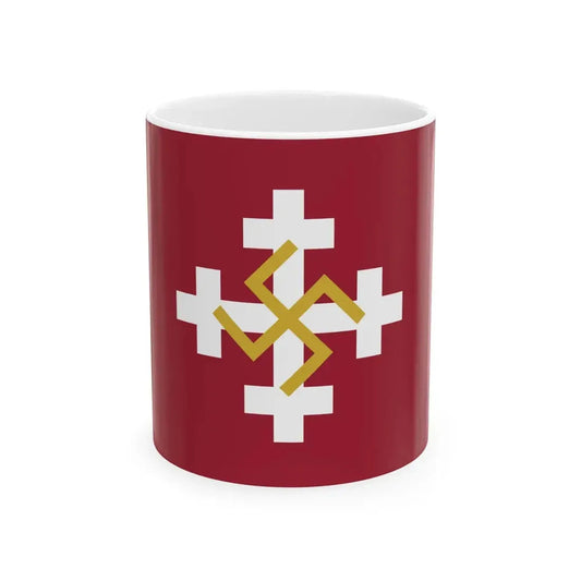 Perkonkrusta karogs (Latvia) White Coffee Mug 11oz - Go Mug Yourself