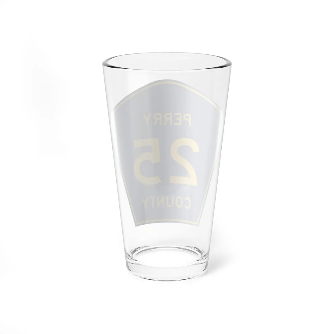 Perry County 25 (Illinois) (Road Sign) Pint Glass 16oz - Go Mug Yourself