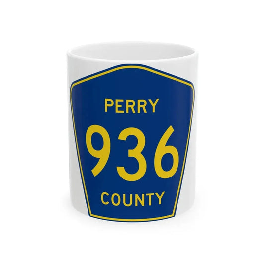 Perry County 936 (Missouri) (Road Sign) White Coffee Mug 11oz - Go Mug Yourself