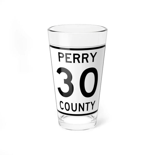 Perry County Route 30 OH (Ohio) (Road Sign) Pint Glass 16oz 16oz - Go Mug Yourself