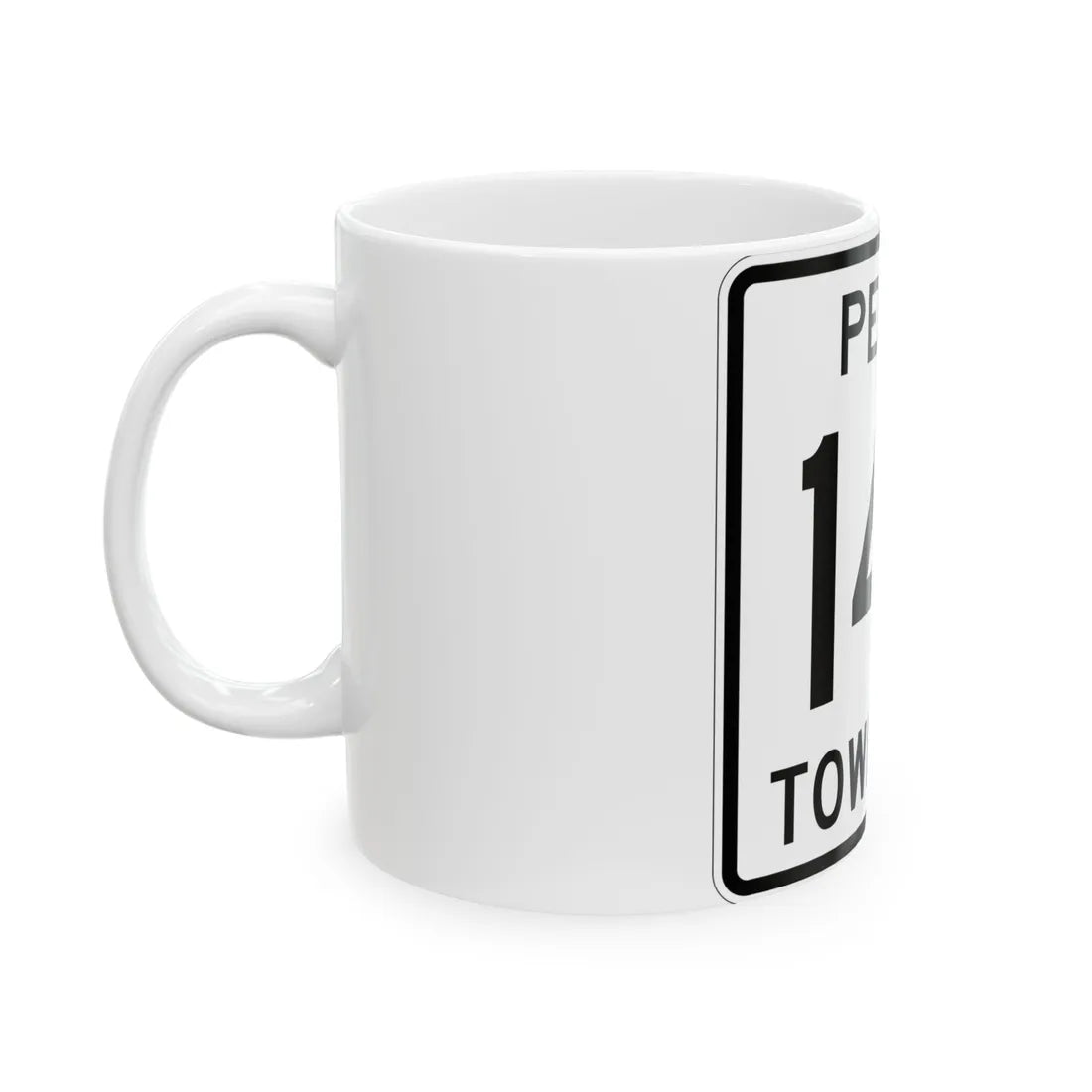 Perry Township Route 143 Logan County Ohio (Ohio) (Road Sign) White Coffee Mug - Go Mug Yourself