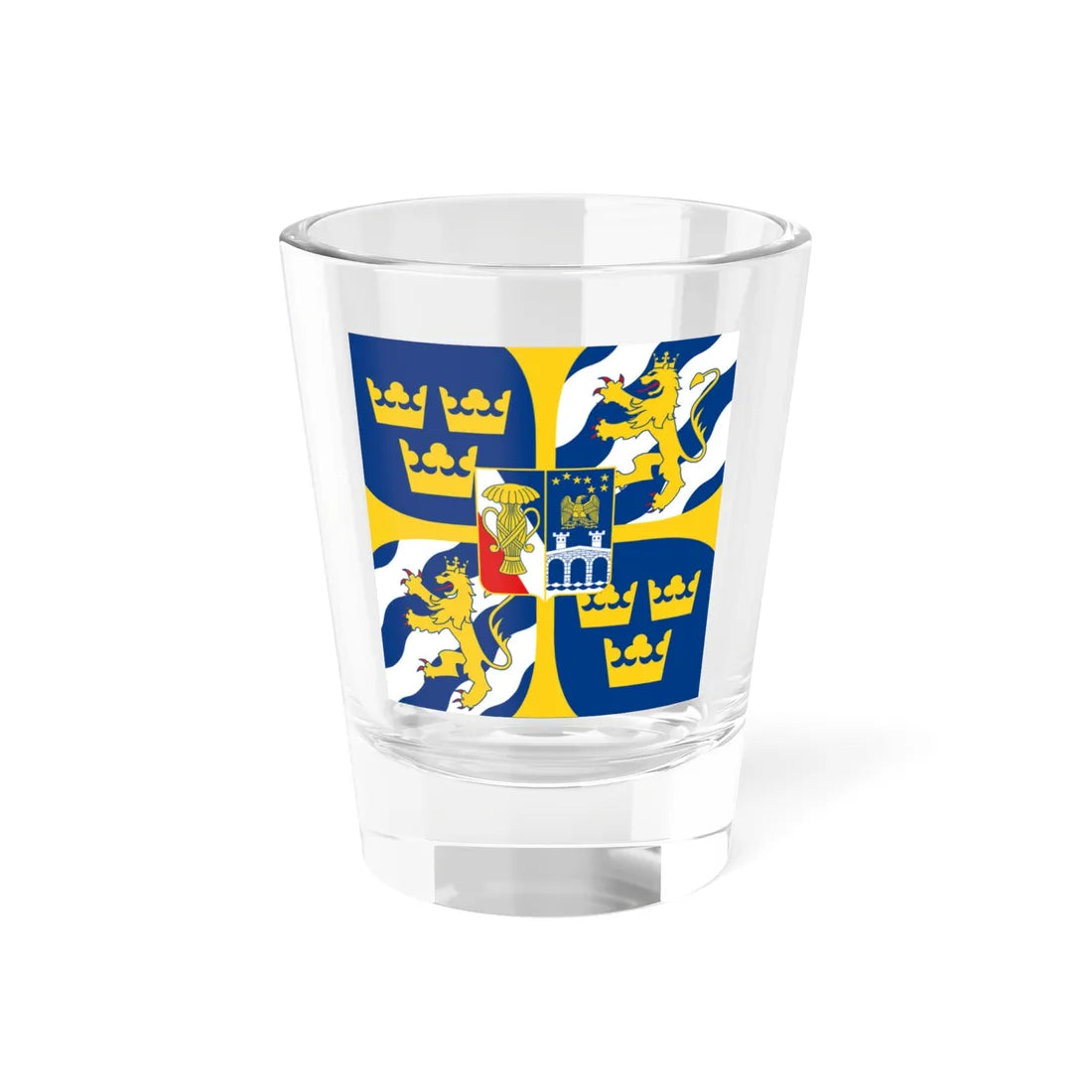 Personal Command Sign of the King of Sweden (Sweden) Shot Glass 1.5oz 1.5oz - Go Mug Yourself