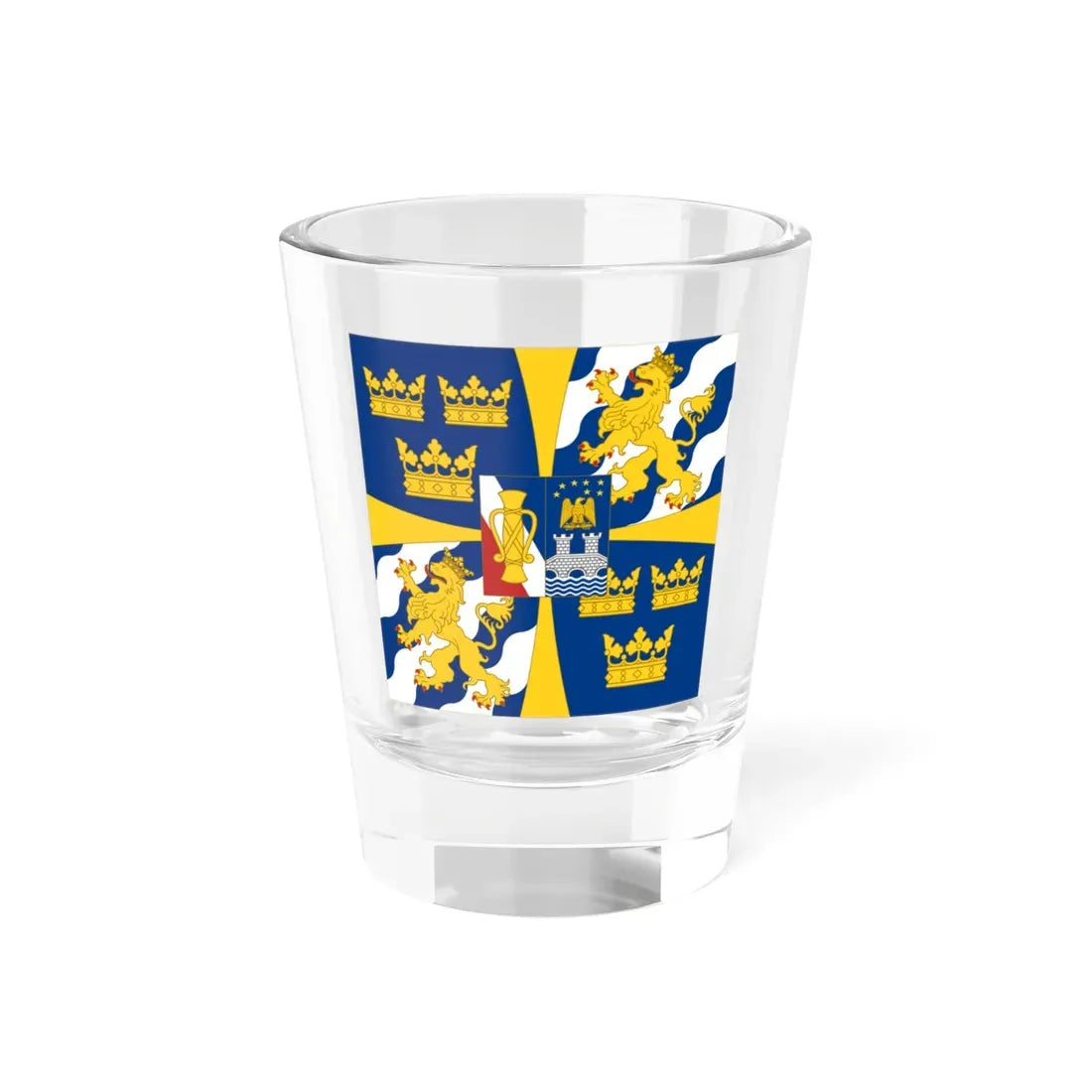 Personal command-sign of the King of Sweden (Sweden) Shot Glass 1.5oz 1.5oz - Go Mug Yourself