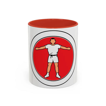 Personal Fitness (Boy Scout Merit Badge) Accent Coffee Mug 11oz Red - Go Mug Yourself