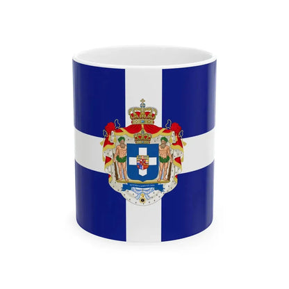 Personal flag of King George I of Greece (Greece) White Coffee Mug 11oz - Go Mug Yourself